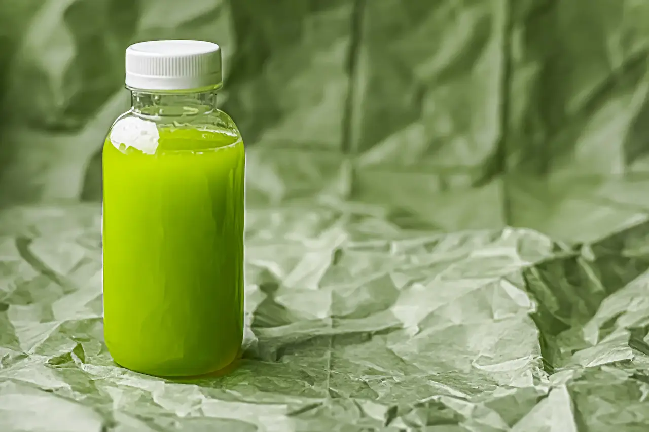 Fresh Green Juice In Eco-friendly Recyclable Plastic Bottle