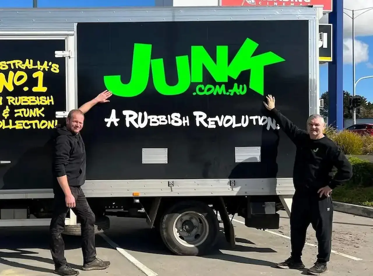 Two Junk Crew On Their Truck 