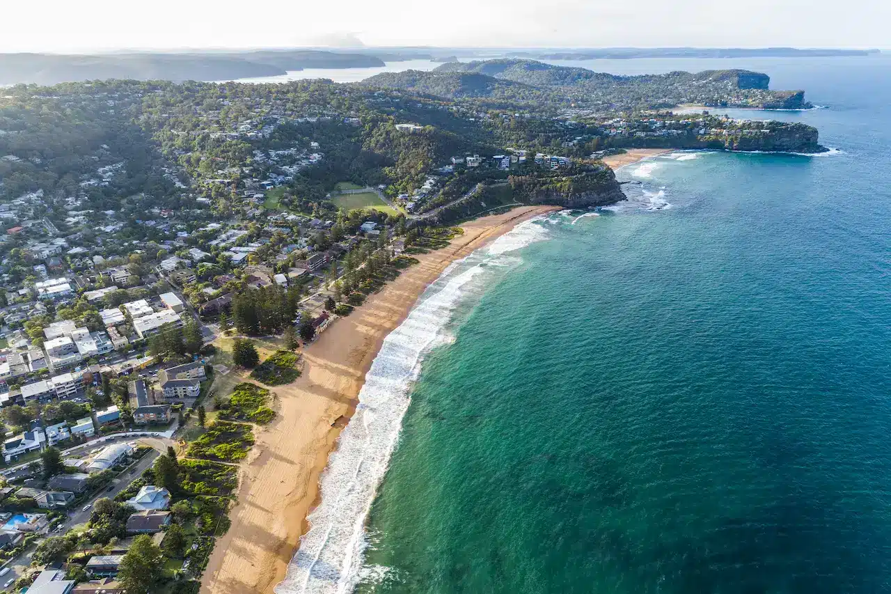 Aerial View of Newport Beach Sydney Australia