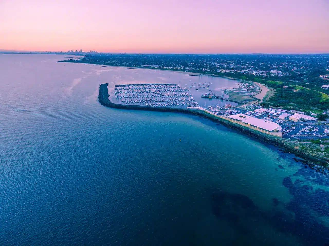 Aerial View of Sandringham Yacht Club and Marina