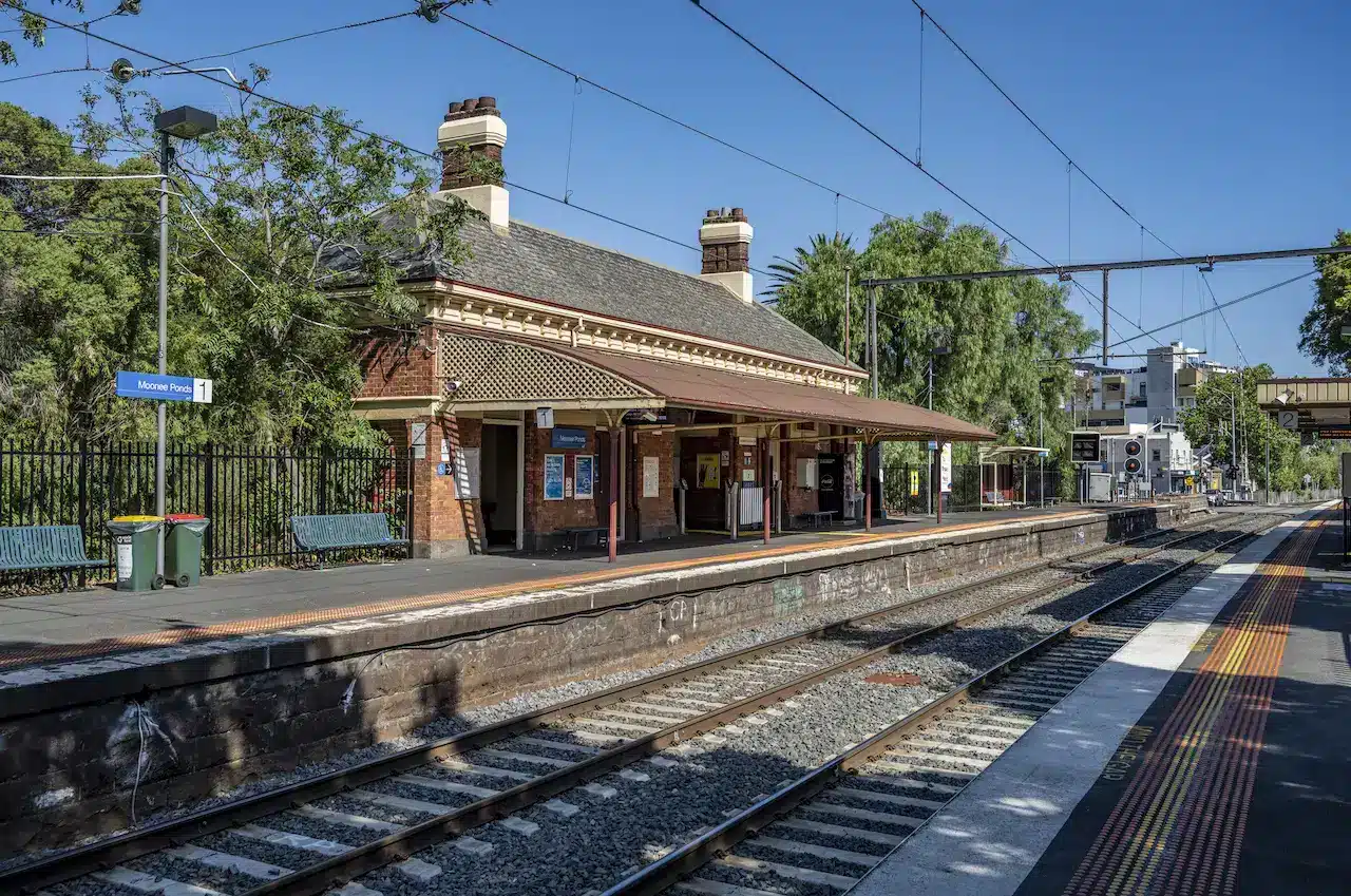 Moonee Ponds Railway Station in Australia