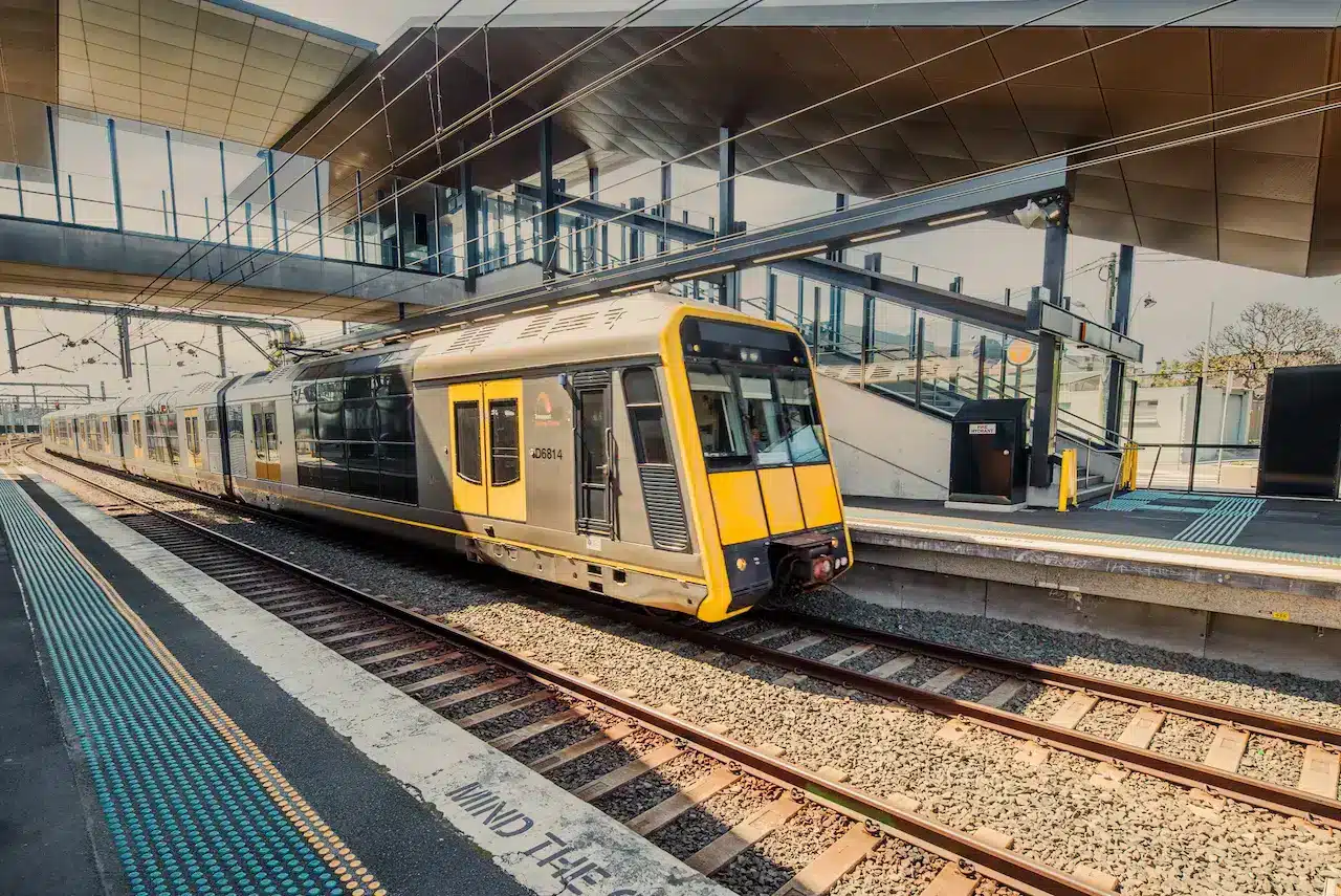 Train Arriving at Sydenham Station Sydney Australia