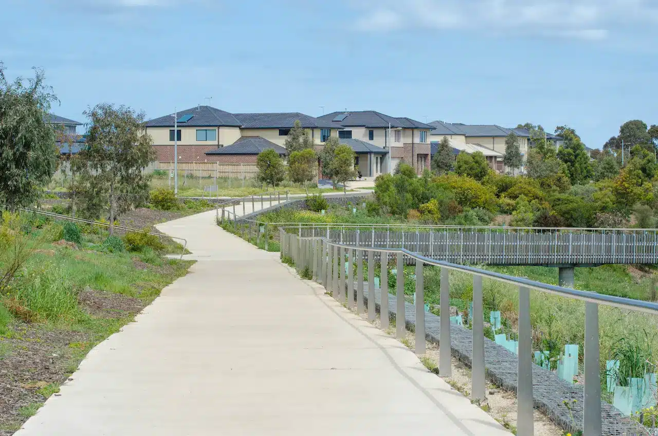 A Walkway Along a Nature Reserve in an Australian