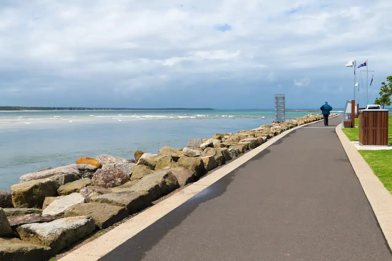 View Over the Coastal Walking Path in the City of Mooroolbark